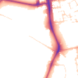 Daytime road noise heatmap for CB2 7EB