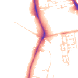 Daytime road noise heatmap for CB2 7TS