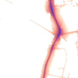Daytime road noise heatmap for CB2 7TX