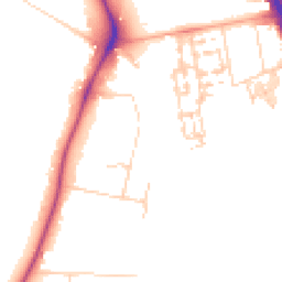 Daytime road noise heatmap for CB2 8AL