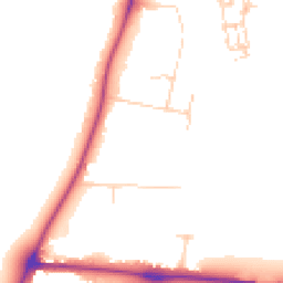 Daytime road noise heatmap for CB2 8AP