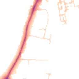 Daytime road noise heatmap for CB2 8AW