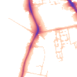 Daytime road noise heatmap for CB2 8AX