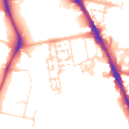 Daytime road noise heatmap for CB2 8BJ