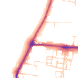 Daytime road noise heatmap for CB2 8EZ