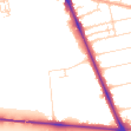 Daytime road noise heatmap for CB2 8PJ