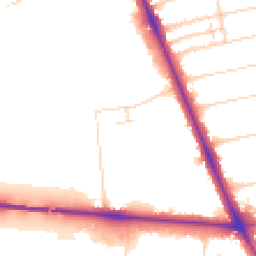 Daytime road noise heatmap for CB2 8PL
