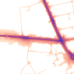 Daytime road noise heatmap for CB2 8PP