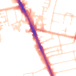 Daytime road noise heatmap for CB2 8RJ