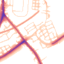 Daytime road noise heatmap for CB2 9AS
