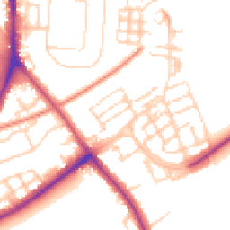 Daytime road noise heatmap for CB2 9AT