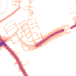 Daytime road noise heatmap for CB2 9DR