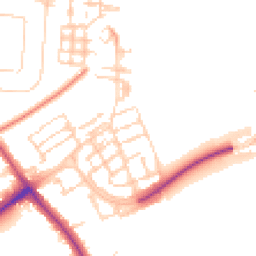Daytime road noise heatmap for CB2 9DU
