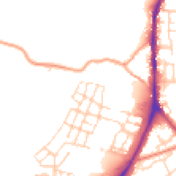 Daytime road noise heatmap for CB2 9DY