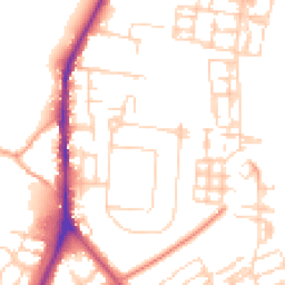 Daytime road noise heatmap for CB2 9JJ