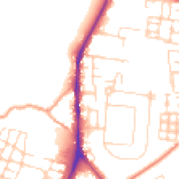 Daytime road noise heatmap for CB2 9JS
