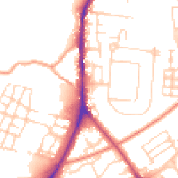 Daytime road noise heatmap for CB2 9JZ