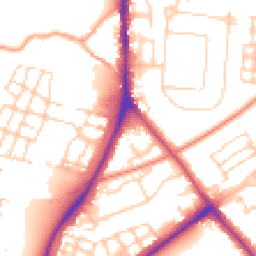 Daytime road noise heatmap for CB2 9LU