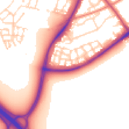 Daytime road noise heatmap for CB2 9PA