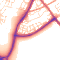 Daytime road noise heatmap for CB2 9PD