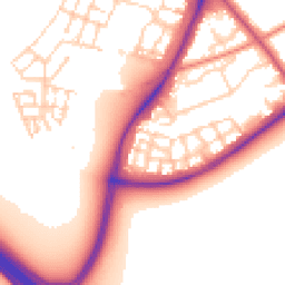 Daytime road noise heatmap for CB2 9PN