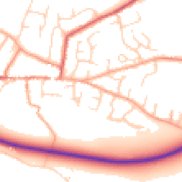 Daytime road noise heatmap for CB21 4AE
