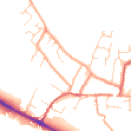 Daytime road noise heatmap for CB21 4AF