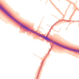 Daytime road noise heatmap for CB21 4AG