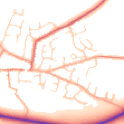 Daytime road noise heatmap for CB21 4AH