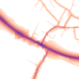Daytime road noise heatmap for CB21 4HG