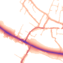 Daytime road noise heatmap for CB21 4HS