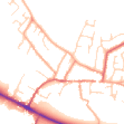 Daytime road noise heatmap for CB21 4JE