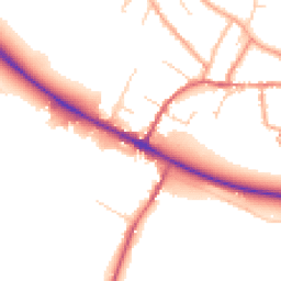 Daytime road noise heatmap for CB21 4JN