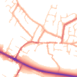 Daytime road noise heatmap for CB21 4JS