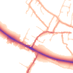 Daytime road noise heatmap for CB21 4JW