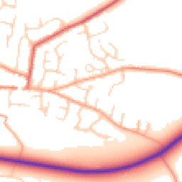 Daytime road noise heatmap for CB21 4NQ