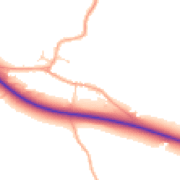 Daytime road noise heatmap for CB21 4QR