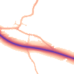 Daytime road noise heatmap for CB21 4QU