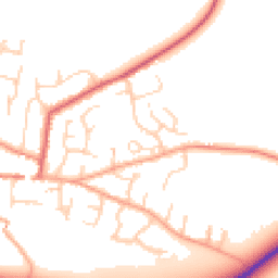 Daytime road noise heatmap for CB21 4XA