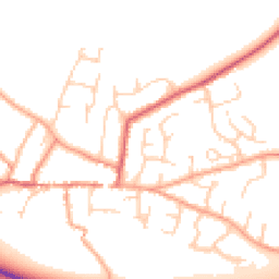 Daytime road noise heatmap for CB21 4YN