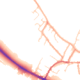 Daytime road noise heatmap for CB21 4YT