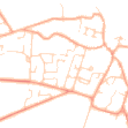 Daytime road noise heatmap for CB21 5HU