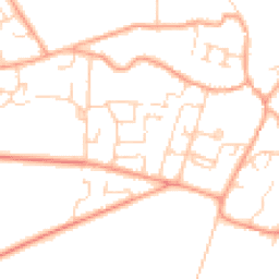 Daytime road noise heatmap for CB21 5HW