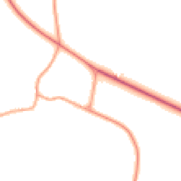 Daytime road noise heatmap for CB21 5LB