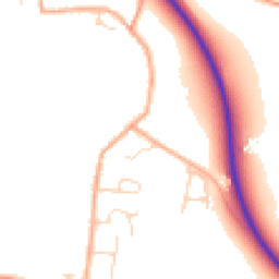 Daytime road noise heatmap for CB21 6AA