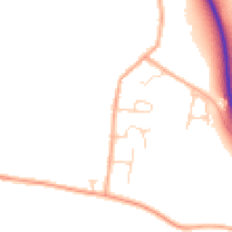 Daytime road noise heatmap for CB21 6AE