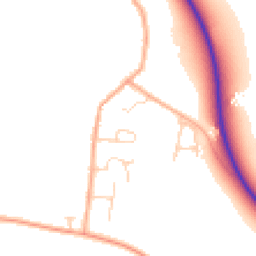 Daytime road noise heatmap for CB21 6AF