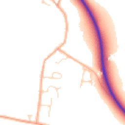 Daytime road noise heatmap for CB21 6AZ