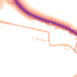 Daytime road noise heatmap for CB21 6BE