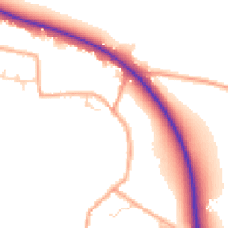 Daytime road noise heatmap for CB21 6BG
